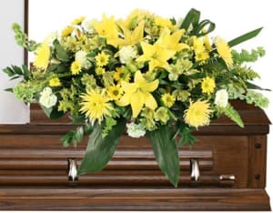 Sunshine Casket Spray Flower Bouquet