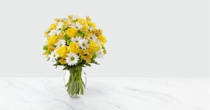 The Sunny Sentiments Bouquet - VASE INCLUDED Flower Bouquet