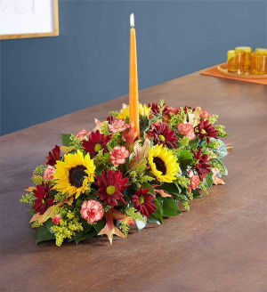 Fields of Europe for Fall Centerpiece Flower Bouquet