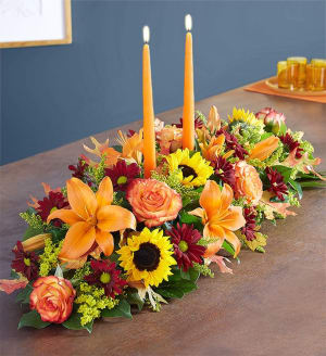 Fields of Europe for Fall Centerpiece Flower Bouquet