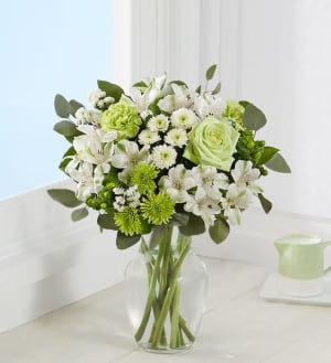 Serene Green Flower Bouquet