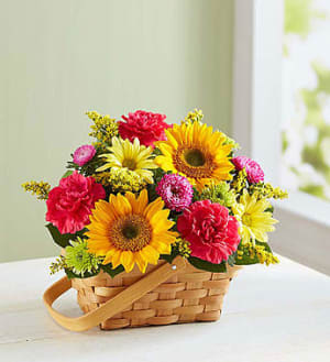 Sunny Garden Basket™ Flower Bouquet