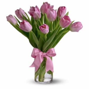 Precious Pink Tulips Flower Bouquet