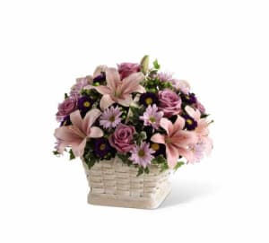 Loving Sympathy Basket Flower Bouquet