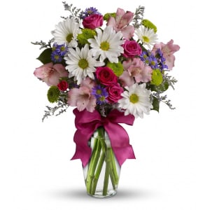 Pretty Please (Small & One Sided For Compact Places) Flower Bouquet