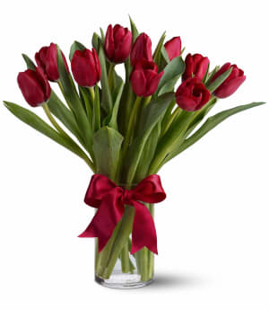 Radiantly Red Tulips Flower Bouquet