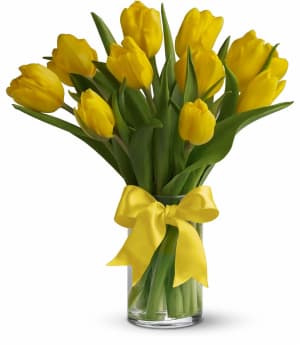 Sunny Yellow Tulips Flower Bouquet