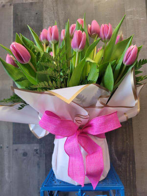 Precious Pink Tulips Flower Bouquet