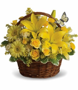 Basket Full of Wishes Flower Bouquet