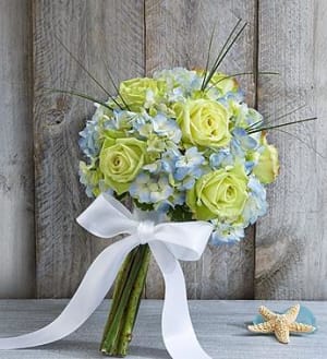 Beach Wedding Rose and Hydrangea Bouquet Flower Bouquet