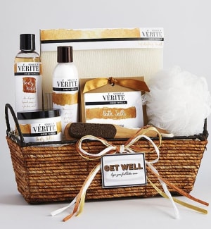 Healing Thoughts Vanilla Bliss Spa Basket  Flower Bouquet