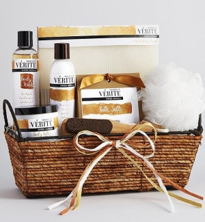 Vanilla Bliss Spa Gift Basket  Flower Bouquet