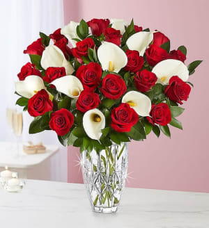 Luxurious Red Rose & Calla Lily Bouquet Flower Bouquet