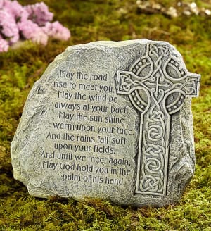 Irish Blessing Garden Stone
 Flower Bouquet