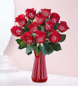 Conversation Roses I Love You Flower Bouquet