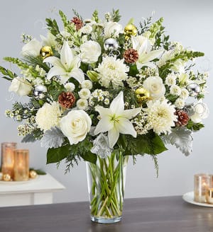 Dazzling Winter Wonderland Flower Arrangement Flower Bouquet