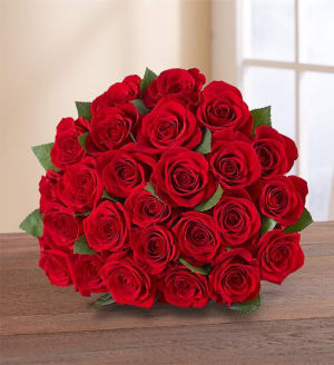 Let it Snow Red Roses Flower Bouquet