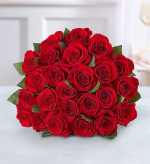 Two Dozen Red Roses Flower Bouquet