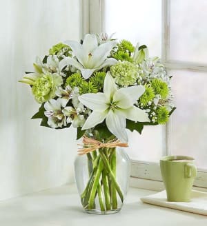 Serene Green Flower Bouquet