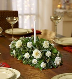 Traditional Christmas Centerpiece Flower Bouquet