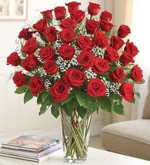 Ultimate Elegance™ Premium Long Stem Red Roses Flower Bouquet