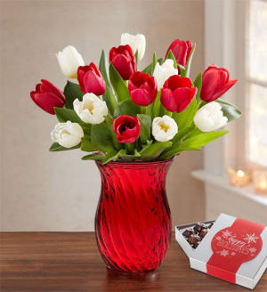 Holiday Tulips Flower Bouquet