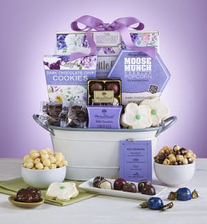 Full Bloom Sweet Treats Gift Basket
 Flower Bouquet