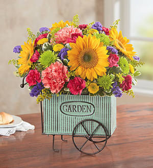 European Garden Cart™ Flower Bouquet