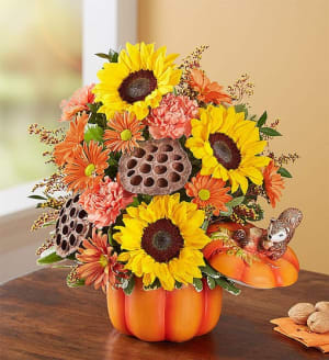 Pumpkin N' Posies™ Flower Bouquet