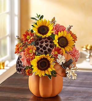 Pumpkin n’ Posies™ Flower Arrangement Pumpkin n’ Posies™ Flower Bouquet