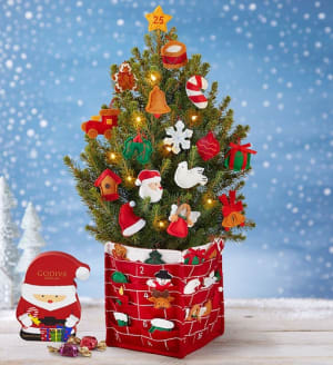 Countdown to Christmas Tree + Free Candle Flower Bouquet