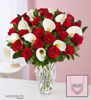 Luxurious Red Rose & Calla Lily Bouquet Flower Bouquet