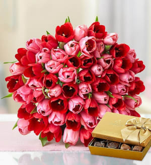 Sweetest Love Tulips, Stems Flower Bouquet