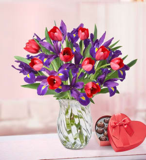 Bunches of Love Tulip & Iris Bouquet Flower Bouquet