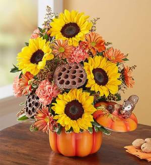 Pumpkin N' Posies™ Flower Bouquet