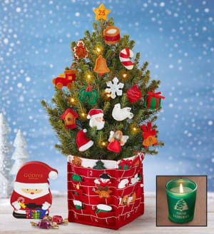 Countdown to Christmas Tree + Free Candle Flower Bouquet