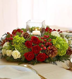 Very Merry Modern Centerpiece™ Flower Bouquet