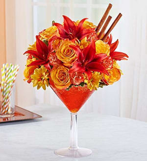 Martini Bouquet™ Pumpkin Spice Flower Bouquet