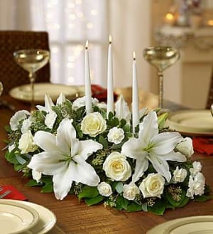 Traditional Christmas Centerpiece Flower Bouquet