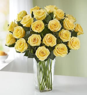 Yellow Roses, 12-24 Stems Flower Bouquet