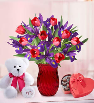 Bunches of Love Tulip & Iris Bouquet Flower Bouquet