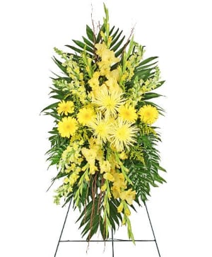 Soulful Sun Funeral Spray Flower Bouquet