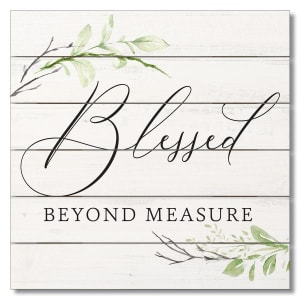 Blessed Beyond Measure-Pallet Sign Flower Bouquet