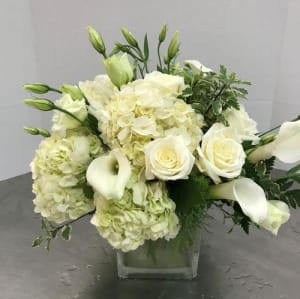 Angelic White Cube Flower Bouquet