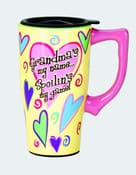 Grandma Travel Mug Flower Bouquet