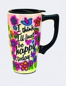 I Think I'll Just Travel Mug Flower Bouquet