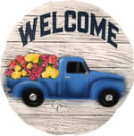 Welcome Blue Truck Stone Flower Bouquet