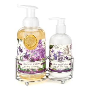 Lilac and Violets Handcare Caddy Flower Bouquet