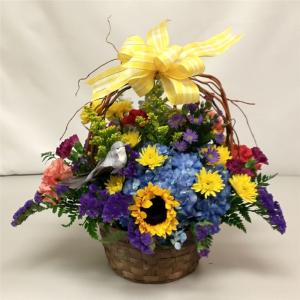Basket of Color & Warmth Flower Bouquet