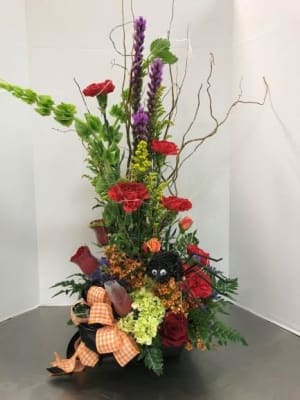 Spooky Halloween Tower Flower Bouquet